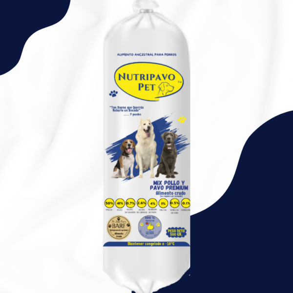 Mix Pollo y Pavo Premium Crudo - NutriPavo Pet (500g)